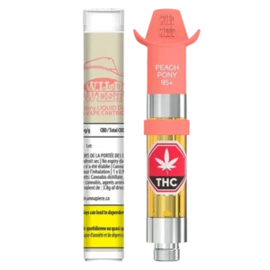 96+ Peach Pony Liquid Diamonds Vape Cartridge 2g hybrid